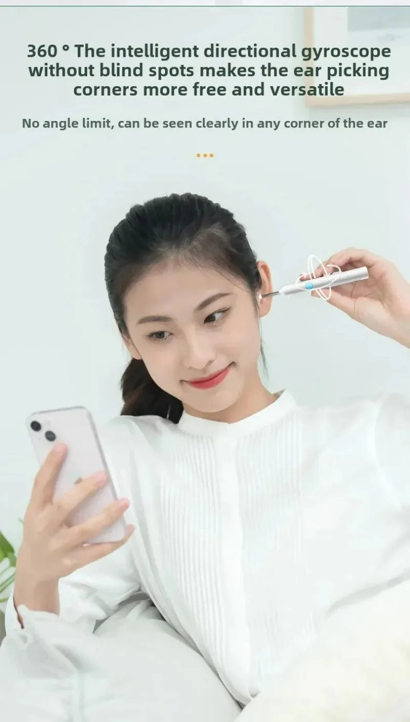 Smart Visual Ear Sticks Otoscope Endoscope Wax Removal Tool Earpick Mini Camera Health Care Ear Cleaner