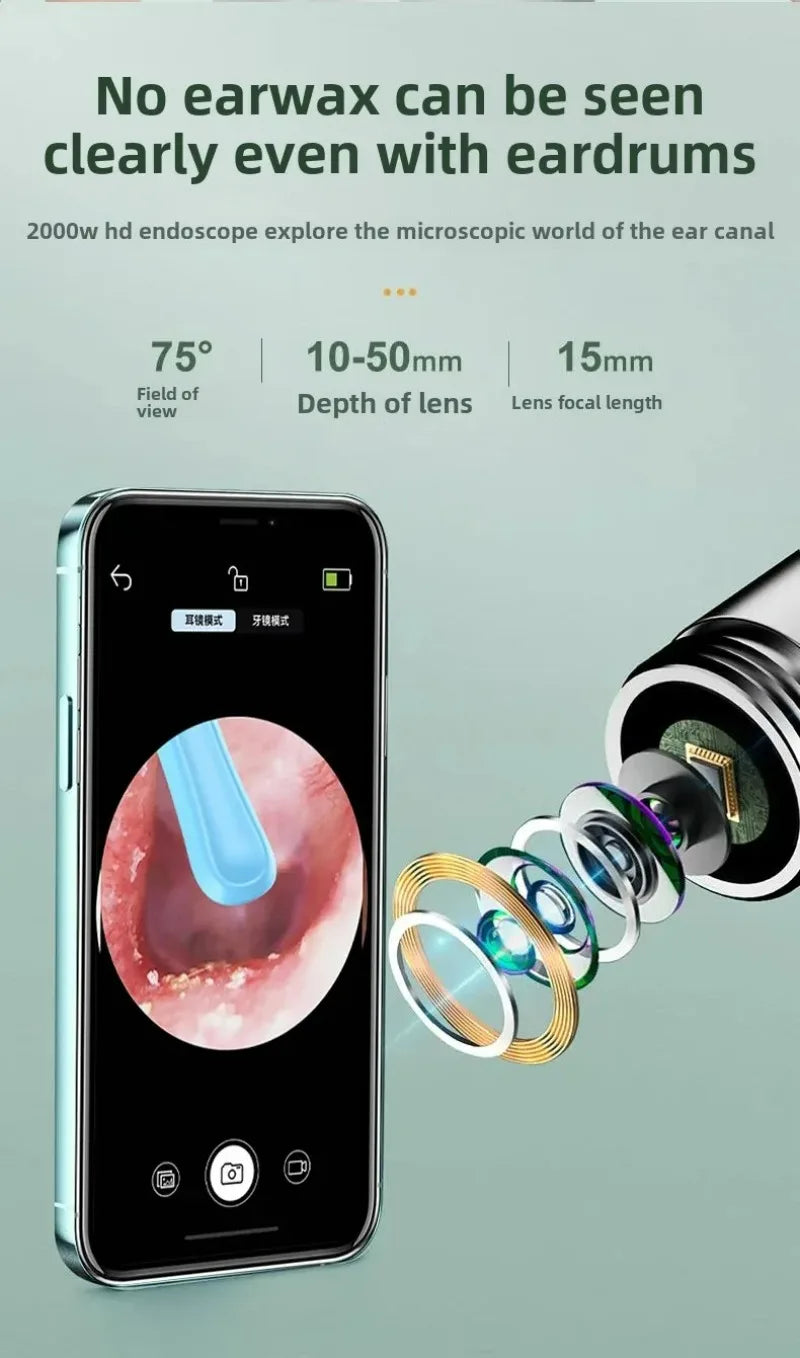 Smart Visual Ear Sticks Otoscope Endoscope Wax Removal Tool Earpick Mini Camera Health Care Ear Cleaner